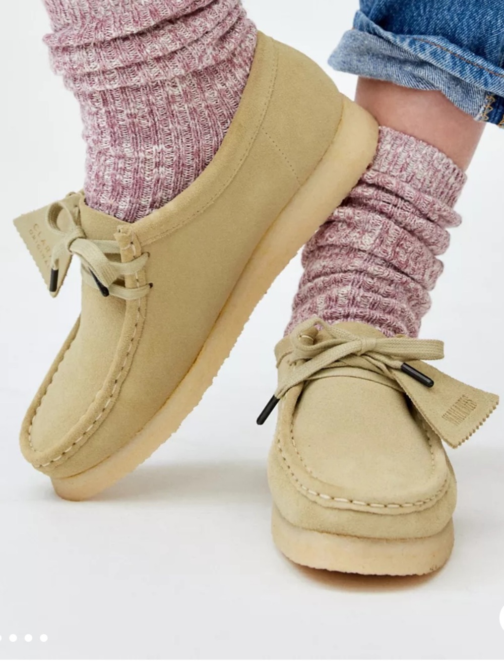 Clarks Originals Wallabee Maple Suede Gum Crepe Sole Womens 7 EU 39 1/2